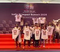 Indian Youth Congress Workers Protest Against PM Modi At Delhi AI Impact Summit X : A Delhi Police personnel on duty mentioned plans to heighten security inside the halls following the "unfortunate episode".