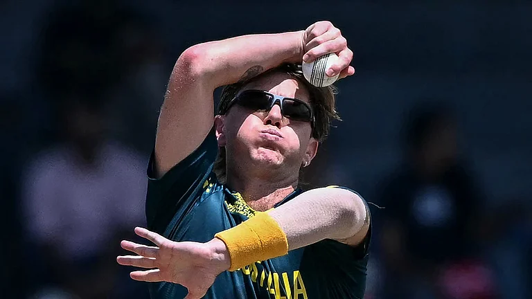 Australia's Adam Zampa in action. - null