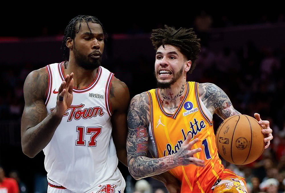 Charlotte Hornets Vs Houston Rockets NBA basketball game-LaMelo Ball