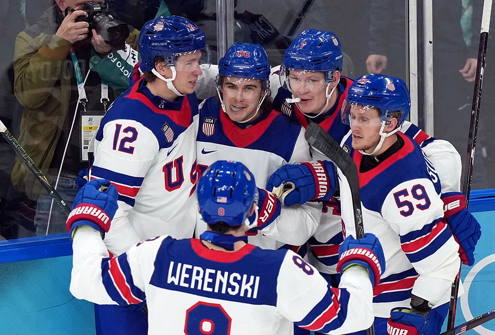USA Vs Slovakia Men’s Ice Hockey Italy Milano Cortina 2026 winter games-Jack Hughes