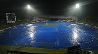 OfficialSLC/X : Pallekele International Cricket Stadium in Kandy under covers. 