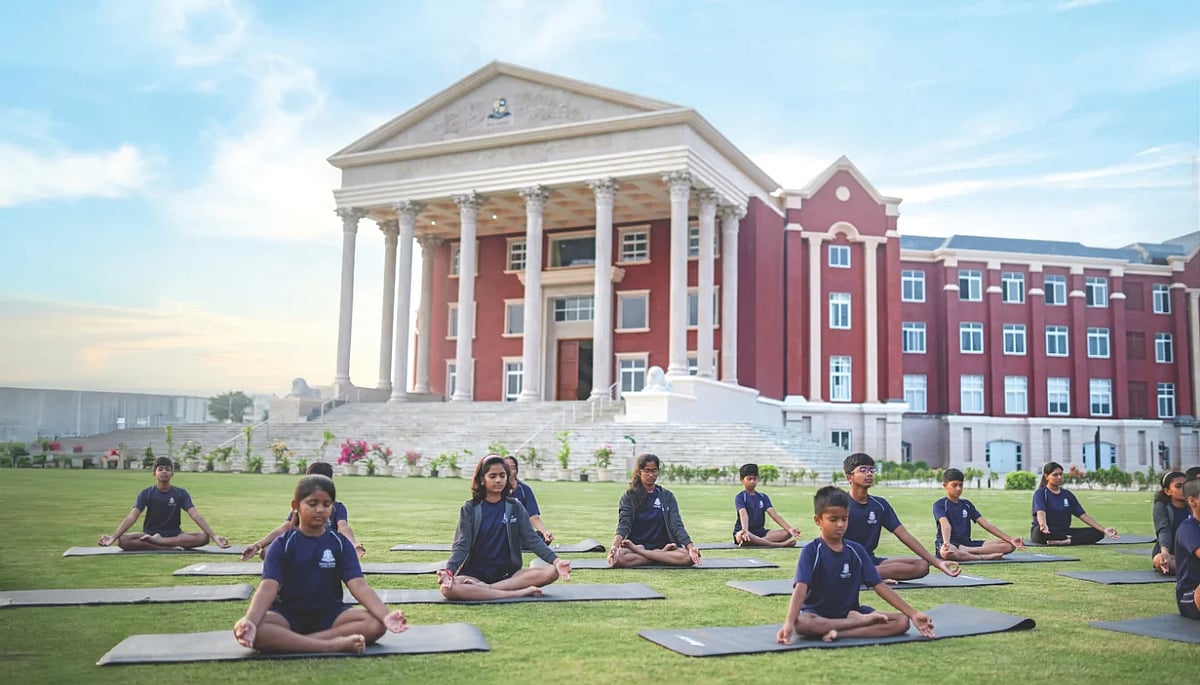 MGS - Students working in a yoga session