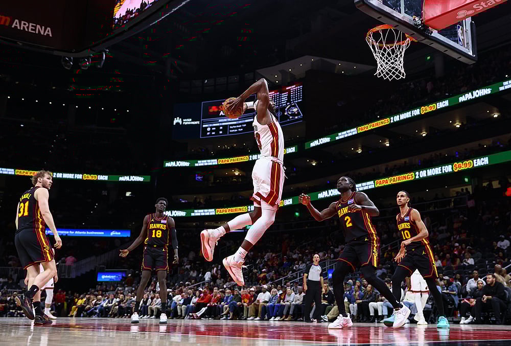 Atlanta Hawks Vs Miami Heat NBA basketball game-Bam Adebayo