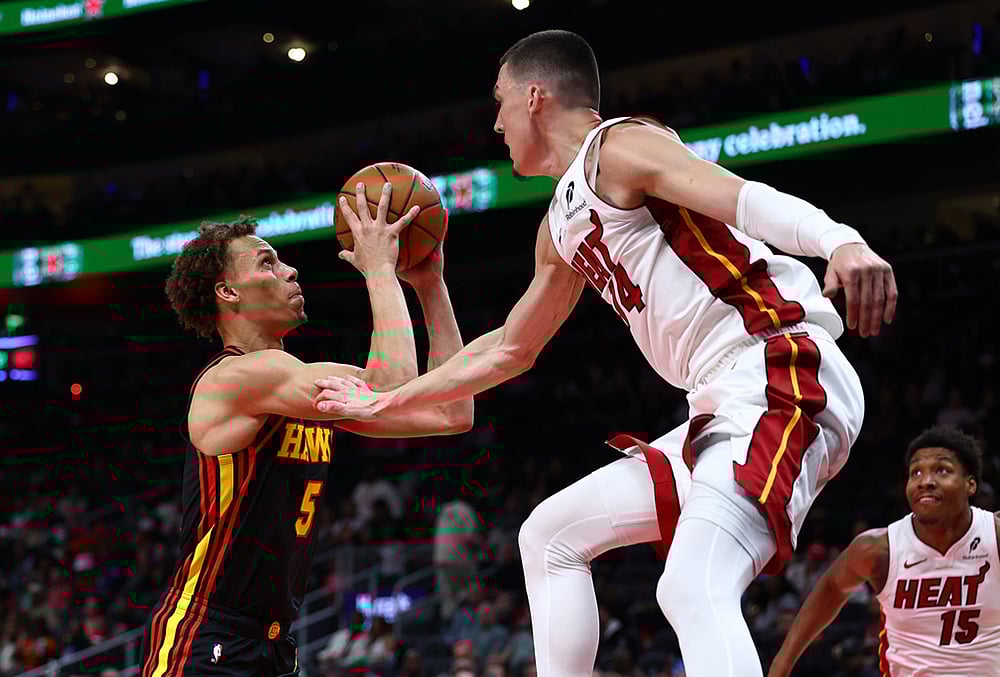 Atlanta Hawks Vs Miami Heat NBA basketball game-Dyson Daniels