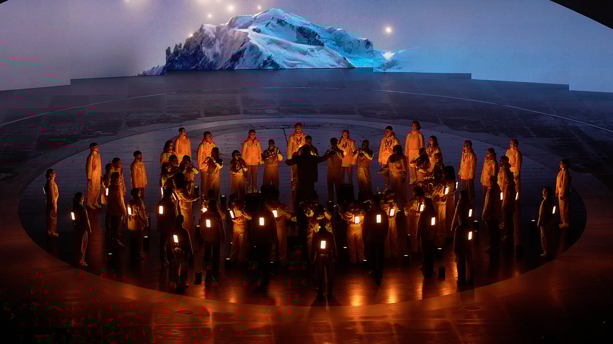 Artists perform during the closing ceremony of the 2026 Winter Olympics, in Verona, Italy, Sunday, Feb. 22, 2026.  - (AP Photo/Bernat Armangue)