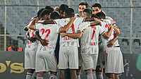 Bengaluru FC 0-0 NorthEast United Live Score, ISL 2025-26: Match Underway NEUtdFC/X : NorthEast United footballers in team huddle against East Bengal in ISL 2025-26.