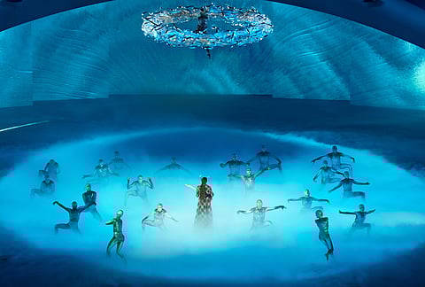 Artists performs during the closing ceremony of the 2026 Winter Olympics, in Verona, Italy.