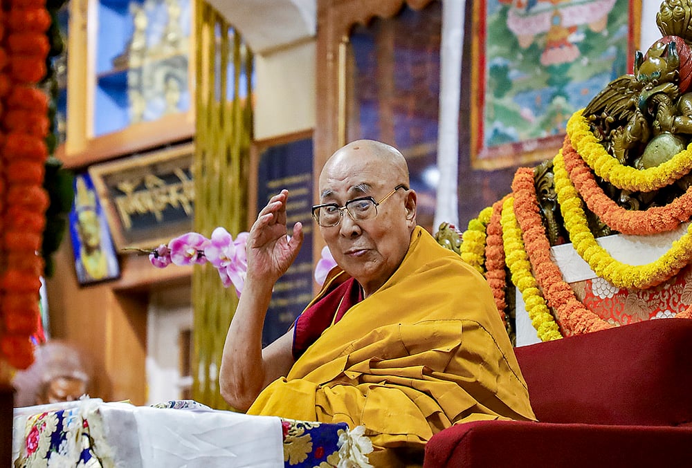 Dalai Lama attends a Long Life Prayer ceremony