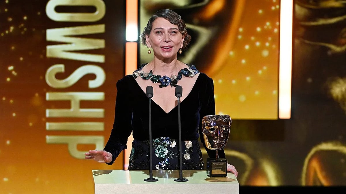 Donna Langley accepts the Fellowship Award At The BAFTA Film Awards 2026. - Instagram 