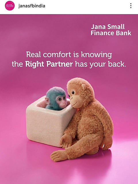 Jana Small Finance Bank advert featuring Punch