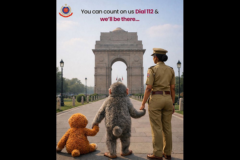 Delhi Police campaign featuring Punch - | Source: X
