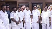 X : DMK leaders including MK Stalin meet K C Venugopal
