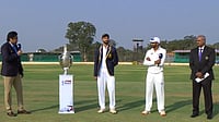 BCCIdomestic/X : Karnataka and Jammu and Kashmir captains Devdutt Padikkal and Paras Dogra at toss