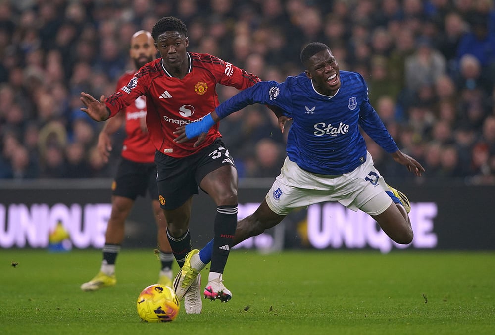Everton Vs Manchester United Premier League soccer-Kobbie Mainoo