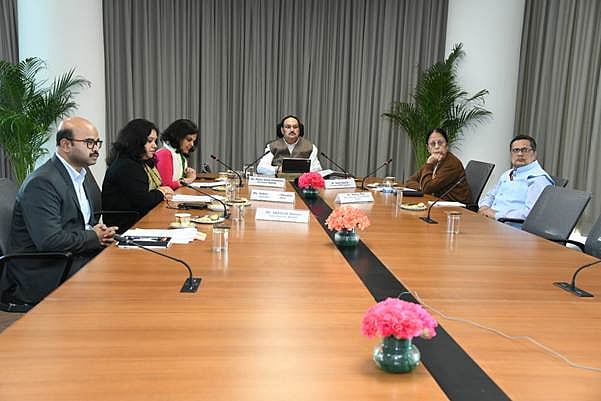 JP Nadda in a meeting