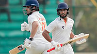 Ranji Trophy 2025-26 Final: Ton-Up Pundir, Yawer Shine As J&K Dominate Karnataka Throughout Day 1 (PTI Photo/Shailendra Bhojak) : Jammu and Kashmir's Shubham Pundir and Abdul Samad run between the wickets during the first day of the Ranji Trophy 2025-26 final cricket match between Karnataka and Jammu & Kashmir, at KSCA Cricket Stadium, in Hubballi, Karnataka, Tuesday, Feb. 24, 2026.