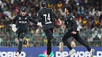 New Zealand Vs Sri Lanka Live Score, T20 World Cup 2026: Rachin Ravindra’s Four-Fer Leaves SL In Ruins | 104/7 (19) (AP Photo/Eranga Jayawardena) : New Zealand's Tim Seifert, left, celebrates with teammates the wicket of Sri Lanka's Pavan Rathnayake during the T20 World Cup cricket match between Sri Lanka and New Zealand in Colombo, Sri Lanka, Wednesday, Feb. 25, 2026