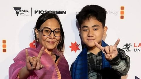 Boong director Lakshmipriya Devi with Lead actor Gugun Kipgen at India Film Festival in Melbourne