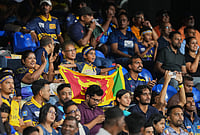 | Photo: AP/Eranga Jayawardena : Sri Lankan supporters cheer for their team before the start of the T20 World Cup cricket match between Sri Lanka and New Zealand in Colombo, Sri Lanka.