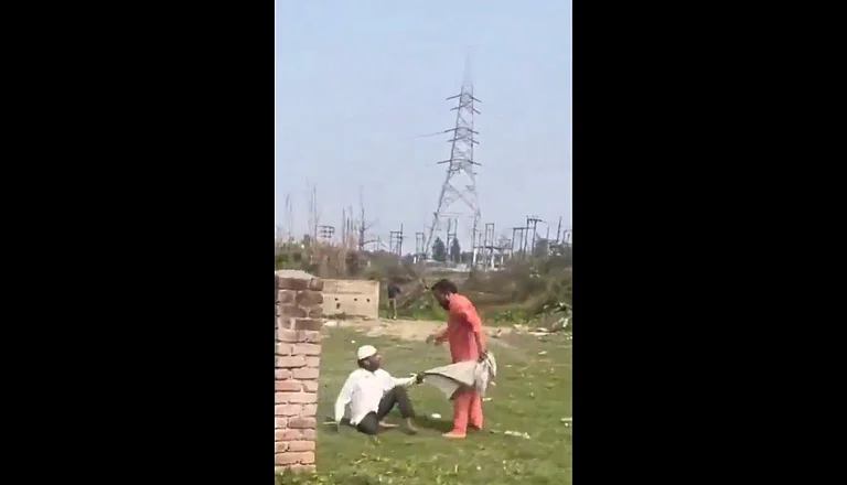 Shahid stated that he had been working near the temple for several days and insisted the land where he offered namaz was quite far from the temple itself. - video screen grab from X
