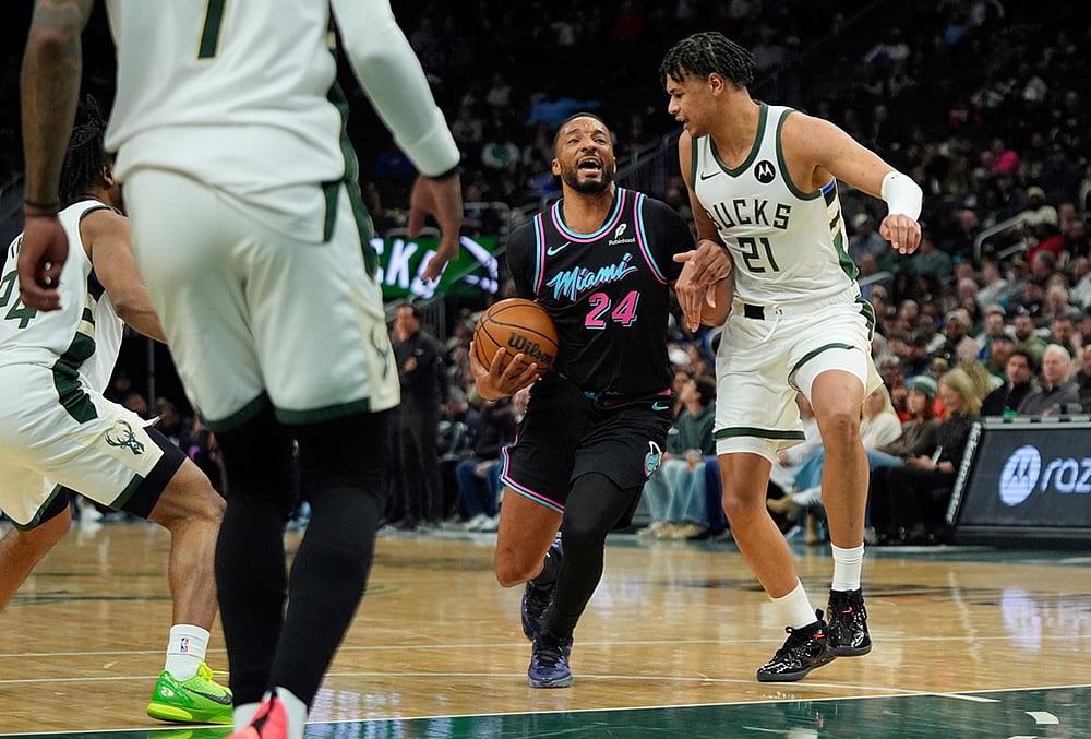 Milwaukee Bucks Vs Miami Heat NBA basketball game-Norman Powell