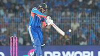 AP Photo/Mahesh Kumar A. : India's Abhishek Sharma plays a shot during the T20 World Cup cricket match between India and Zimbabwe in Chennai, India, Thursday, Feb. 26, 2026. 