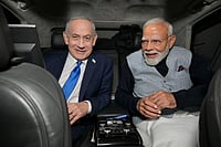 PTI : In this image posted on Feb. 25, 2026, Prime Minister Narendra Modi with his Israeli counterpart Benjamin Netanyahu, in Jerusalem, Israel.