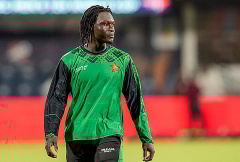 Zimbabwe's Tadiwanashe Marumani during a training session ahead of the ICC Men's T20 World Cup 2026 cricket match between India and Zimbabwe, at MA Chidambaram Stadium, in Chennai.