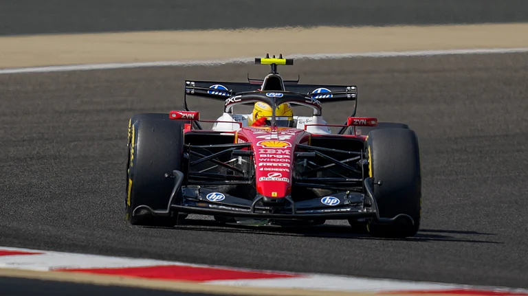 Ferrari driver Lewis Hamilton of Britain steers his car on the third day of Formula One pre-season test at the Bahrain International Circuit in Sakhir, Bahrain, Friday, Feb. 13, 2026. - | Photo: AP/Altaf Qadri