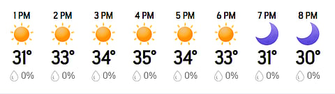 Hourly weather at Ahmedabad during West Indies vs South Africa T20 World Cup 2026 Super 8s