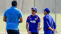 IND Vs ZIM, T20 World Cup: How Big Does India Need To Win Against Zimbabwe To Leapfrog South Africa And West Indies? PTI Photo : India's head coach Gautam Gambhir, centre, during a training session ahead of the ICC Men's T20 World Cup 2026 cricket match between India and Zimbabwe, at MA Chidambaram Stadium, in Chennai.