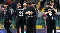 England Vs New Zealand Toss Update, T20 World Cup Super Eights: Kiwis Batting First In Colombo - Check Playing XIs AP : New Zealand's players celebrate after winning the T20 World Cup match against Sri Lanka in Colombo.