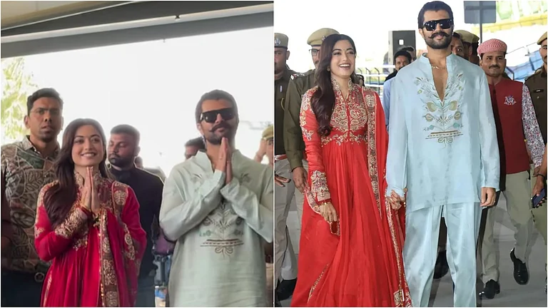Rashmika Mandanna and Vijay Deverakonda's first public appearance after wedding - Instagram/Manav Manglani