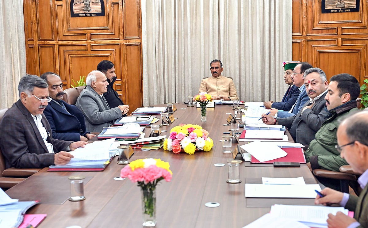 Himachal Pradesh Chief Minister Sukhvinder Singh Sukhu, during a state cabinet meeting, in Shimla.  - IMAGO / ANI News