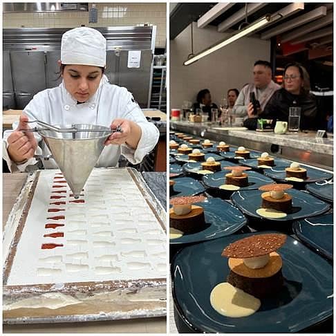 Tiya Singh Gandhi preparing gourmet desserts