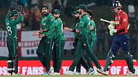 Pakistan Vs Sri Lanka LIVE Streaming, T20 World Cup 2026: Where To Watch, Weather Forecast Today And Pitch Report | Photo: AP/Eranga Jayawardena : Pakistan's Usman Tariq, centre, celebrates with teammates the wicket of England's Tom Banton, right, leaves the ground after losing his wicket during the T20 World Cup cricket match between England and Pakistan in Pallekele, Sri Lanka, Tuesday, Feb. 24, 2026.