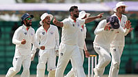 Karnataka Vs Jammu And Kashmir, Ranji Trophy Final Day 4: Nabi, Iqbal Take J&K Close To Maiden Title PTI : Jammu and Kashmir's Auqib Nabi with teammates, celebrates the wicket of Karnataka's Mayank Agarwal on day four of their Ranji Trophy 2025-26 final at KSCA Cricket Stadium in Hubballi.