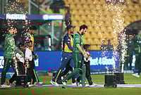 Pakistan Vs Sri Lanka, T20 World Cup Super Eights: See Best Photos From Pallekele | Photo: AP/Eranga Jayawardena : Pakistan's captain Salman Ali Agha, right, and Sri Lanka's captain Dasun Shanaka step onto the field with teammates before the start of the T20 World Cup cricket match between Pakistan and Sri Lanka in Pallekele, Sri Lanka.