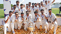 Jammu And Kashmir Script Ranji Trophy History, Crush Karnataka To Lift Maiden Title PTI : Jammu and Kashmir players pose with the trophy after the team's victory in the Ranji Trophy 2025-26 final against Karnataka, at KSCA Stadium in Hubballi.