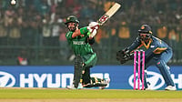 T20 World Cup 2026: Sahibzada Farhan Scripts History During PAK Vs SL, Overtakes Virat Kohli’s 2014 Record (AP Photo/Eranga Jayawardena) : Pakistan's Sahibzada Farhan plays a shot during the T20 World Cup cricket match between Pakistan and Sri Lanka in Pallekele, Sri Lanka, Saturday, Feb. 28, 2026