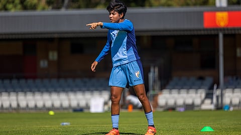 File photo of India's Sangita Basfore in training.