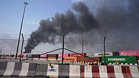 | Photo: AP/Fatima Shbair : Smoke rises after an Iranian drone attack in the port area of Dubai, United Arab Emirates, Sunday, March 1, 2026.