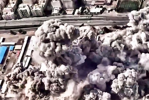 Smoke billows as Israel and the US launched joint strikes on Iran on Saturday, in Tehran. 