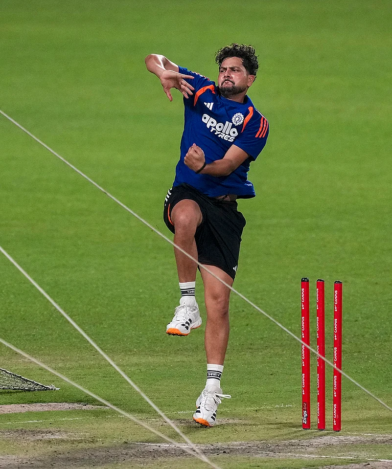 ICC Mens T20 WC: IND vs WI-Training-Kuldeep Yadav