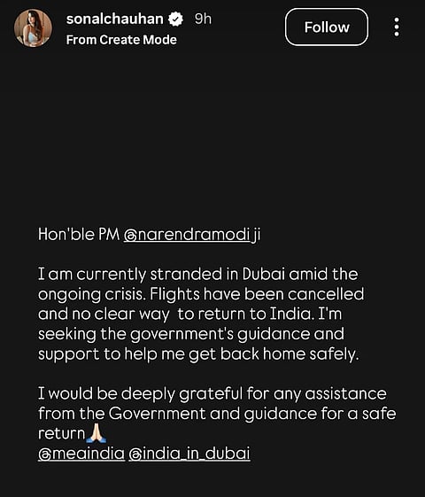 Sonal Chauhan's post