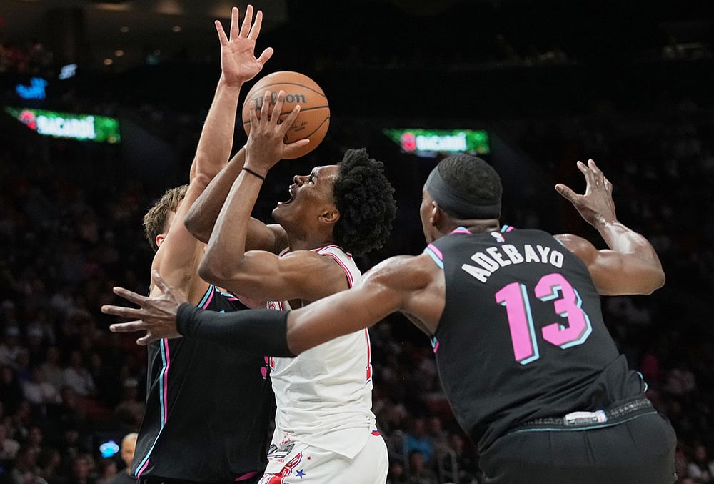 Miami Heat Vs Houston Rockets NBA basketball photo-Amen Thompson