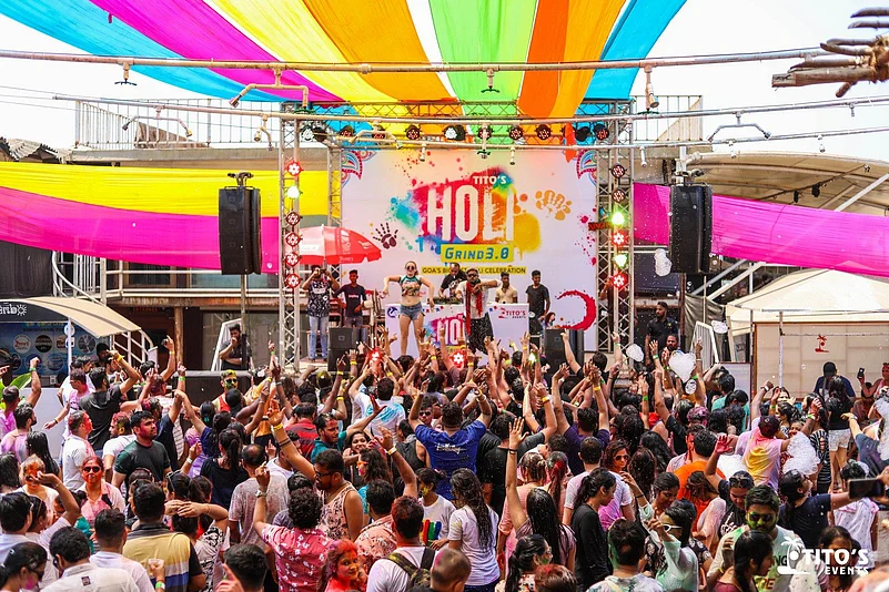 Goas vibrant Titos Holi Grind 3.0 party