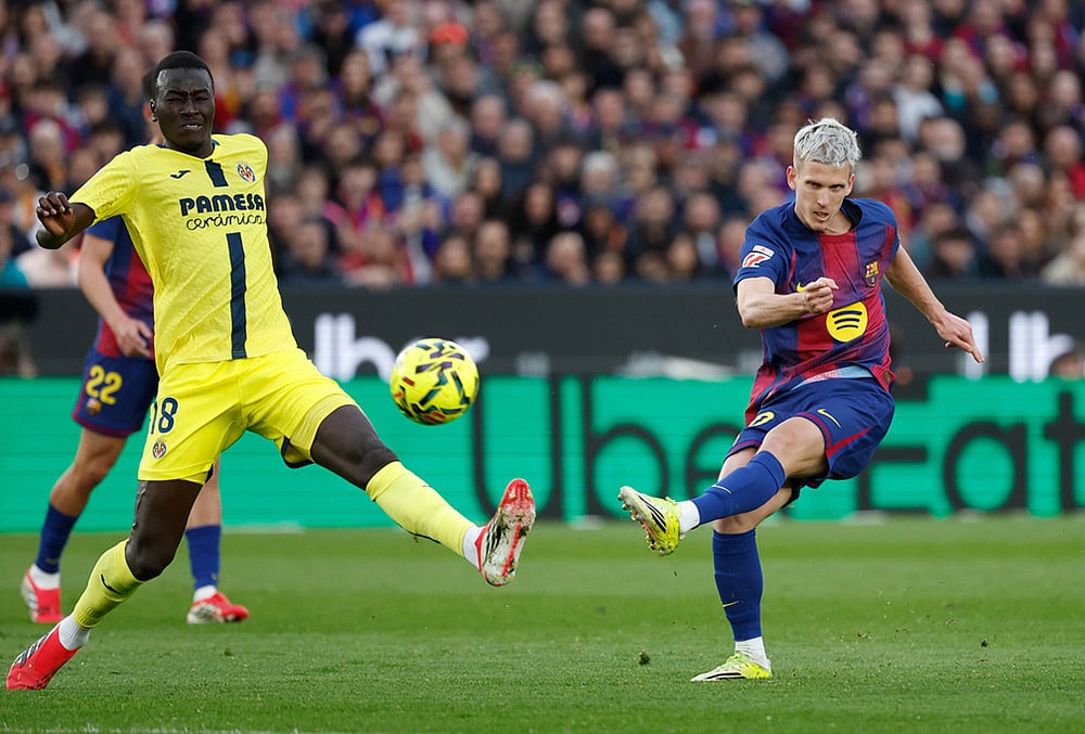 Barcelona vs Villareal La Liga soccer-Dani Olmo