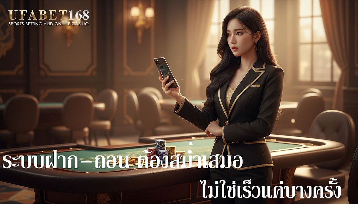 A woman in black attire holding phone