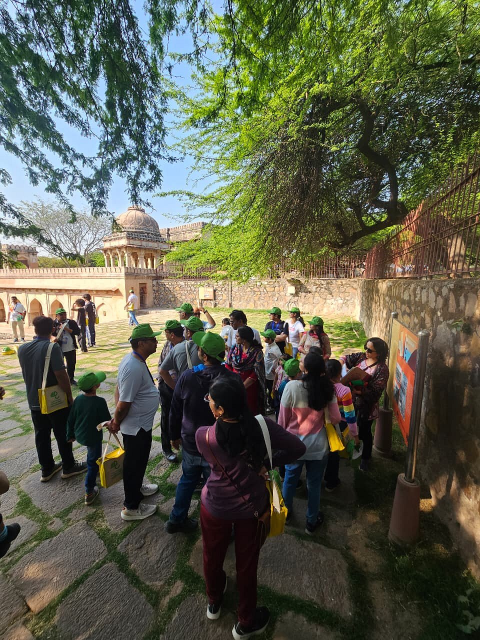 People gathered for Delhi Tourism Heritage Walk
